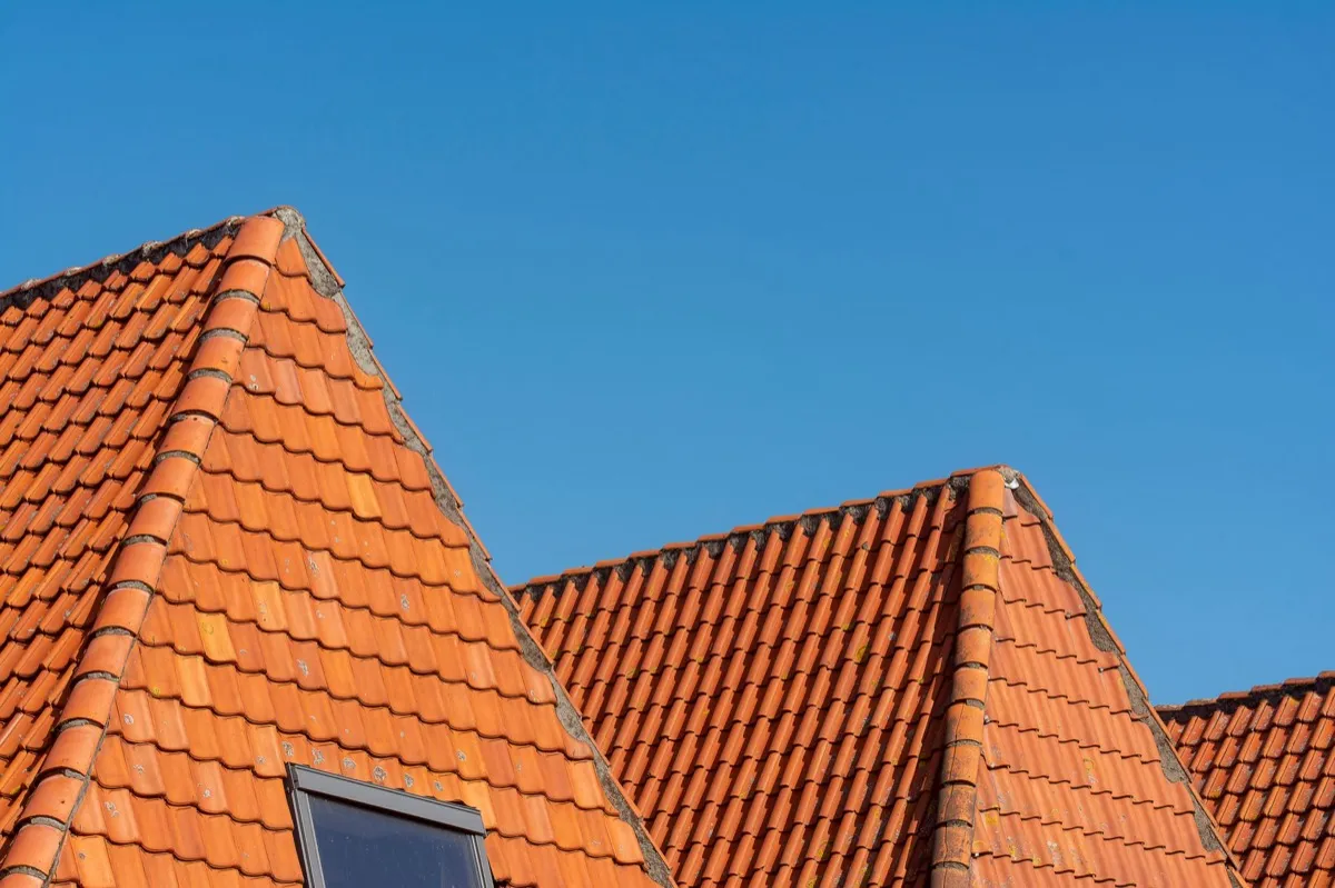 Clay barrel tile rooflines on homes in Anchorage, AK